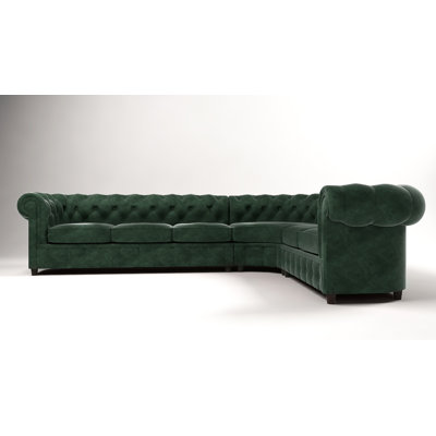 Girardville 5 Seater Velvet Corner Sofa 