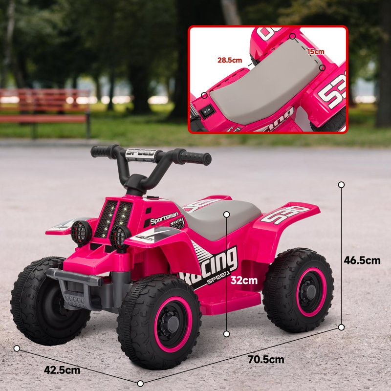 HOMCOM Battery Powered Ride On, Pink