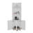 Malibu Freestanding Linen Cabinet, 2-Doors, Open Shelves -White-1990500752