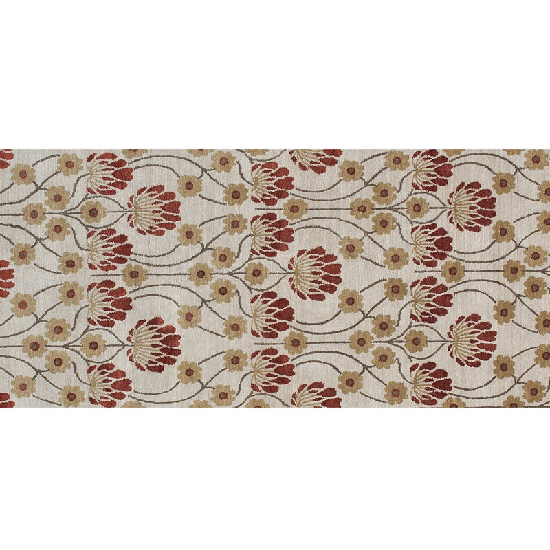 Floral Area Rug, Rectangle 4' x 6'