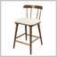 Ensemble de 4 tabourets de comptoir rembourrés en bois avec finition beige noyer Olivia-1571388397-1571388399