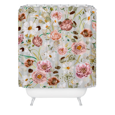 Rideau de douche simple Floral