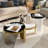 Luxury 4 In 1 Gold Coffee Table, 4-Piece Round Nesting Coffee Table Set Of 4, Gold Coffee Table For Living Room, Apartment, Office, Small Space-887026052