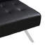 Lit polyvalent 2, structure en bois, pieds en acier inoxydable, lit en cuir noir avec structure,