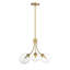 Lustre 3 lumières Meridian en laiton naturel-1023362859