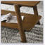 Table de bout moderne Mid-Century avec tablette - bois, design unique, rangement