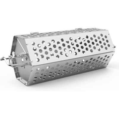 Accessoire de cuisson de 17 po en acier inoxydable pour la plupart des barbecues, idéal pour cuisiner des légumes, des ailes de poulet et des crevettes