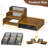 Coffee Station Organizer With K Cup Holder, 28 Pod Capacity,3-Tier Syrup Rack With Coffee Pod Holder Drawer, Coffee Bar Organizer Countertop For Accessories,Rustic Brown