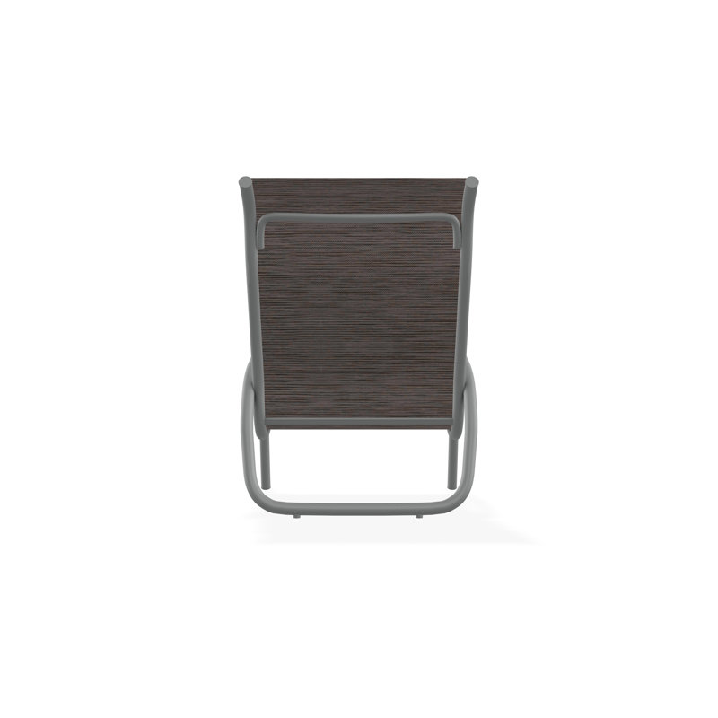 Chaise longue de jardin empilable en aluminium Gardenella, Graphite, James