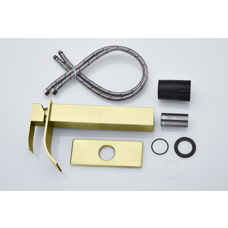 Waterfall Spout Single Handle Bathroom Sink Faucet - High-quality Stainless Steel, Rust-resistant