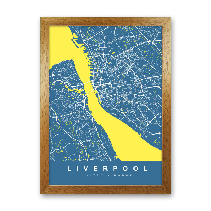 Liverpool I - Print, 63cm H x 46cm W x 3cm D, Brown Paper