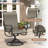 6-Person Rectangular Patio Dining Set With 360° Swivel Textilene Rocking Chairs-387226826