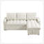 Canapé-lit inclinable de 78,75 pouces avec ports USB et ports de chargement, canapé modulaire en forme de L avec poches de rangement et de rangement pour le confort du salon-459708001