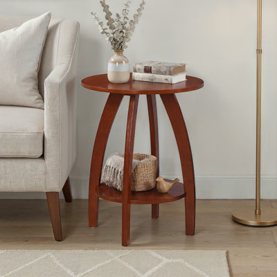 Table de bout ronde avec tablette Cabool