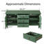 Vintage Sideboard Buffet Storage Cabinet with 3 Drawers & Adjustable Shelves-667291705