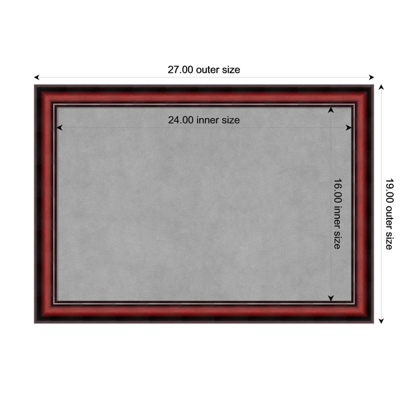 Tableau d'organisation magnétique Rubino Cherry, H 19 po x l 27 po