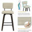 Randerick Swivel Upholstered 25.2" Faux Leather Counter Stool with Wood Frame-1977062614