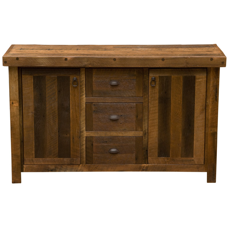 Fireside Lodge Barnwood Sideboard - Artisan Top, Barnwood