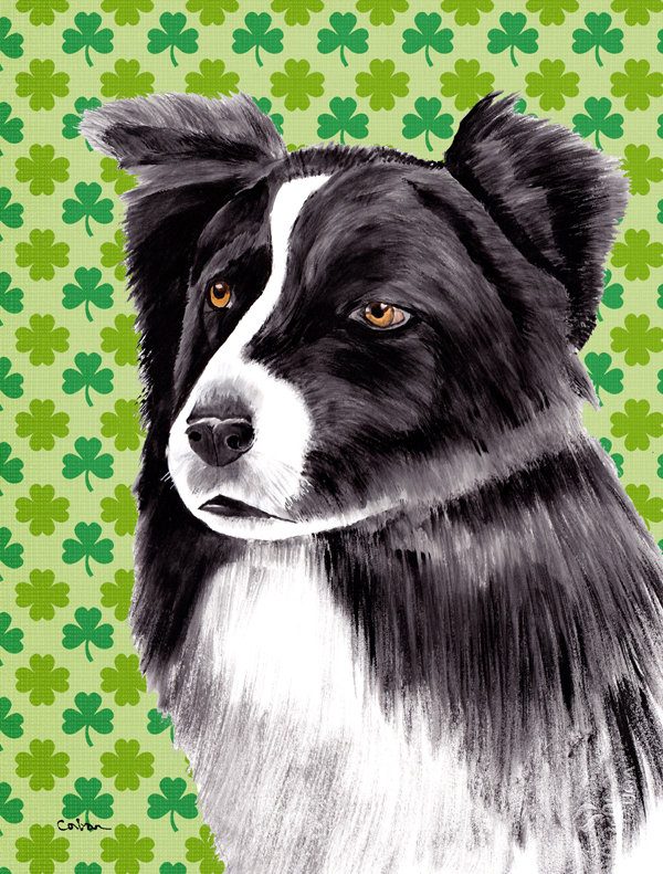 Double Sided 15'' H x 11'' W Polyester Animal Garden Flag, Border Collie