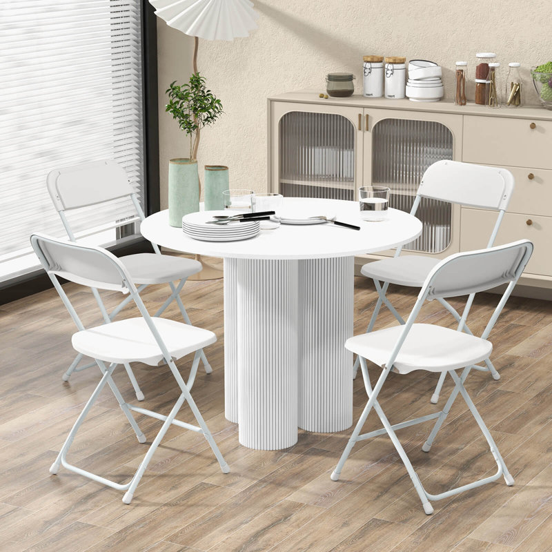 Ensemble de 16 chaises pliantes en métal avec siège et dossier en plastique Latitude Run®
