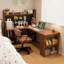 Bureau en fer massif en forme de L brun noyer + noir-1567927440-1567927453
