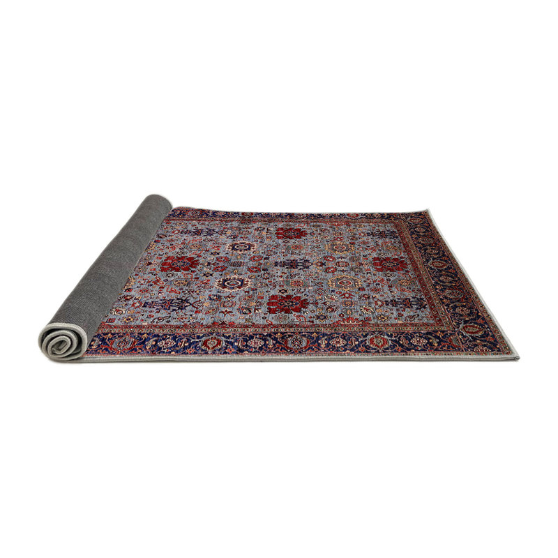 Tapis oriental bleu, Carré 7 pi