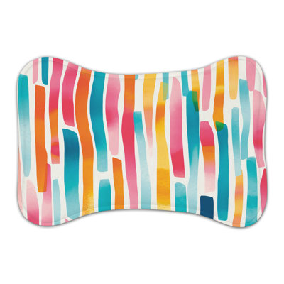 Watercolor Stripes - Tapis d'alimentation en os 1 pièce