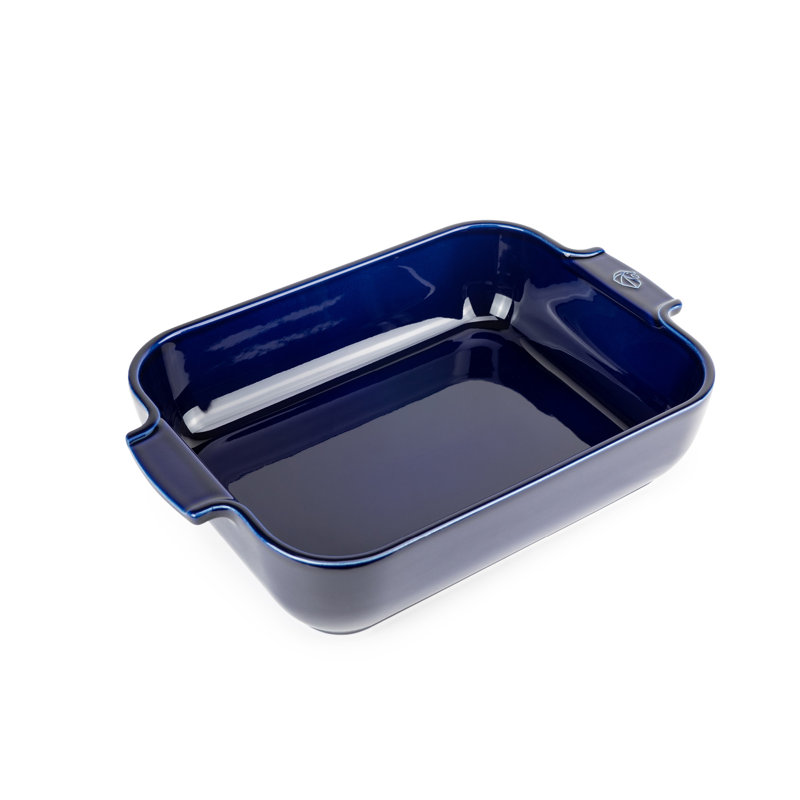 Plat de cuisson rectangulaire en céramique PEUGEOT Appolia, Bleu, H 2,5 po x L 12,5 po x l 8 po