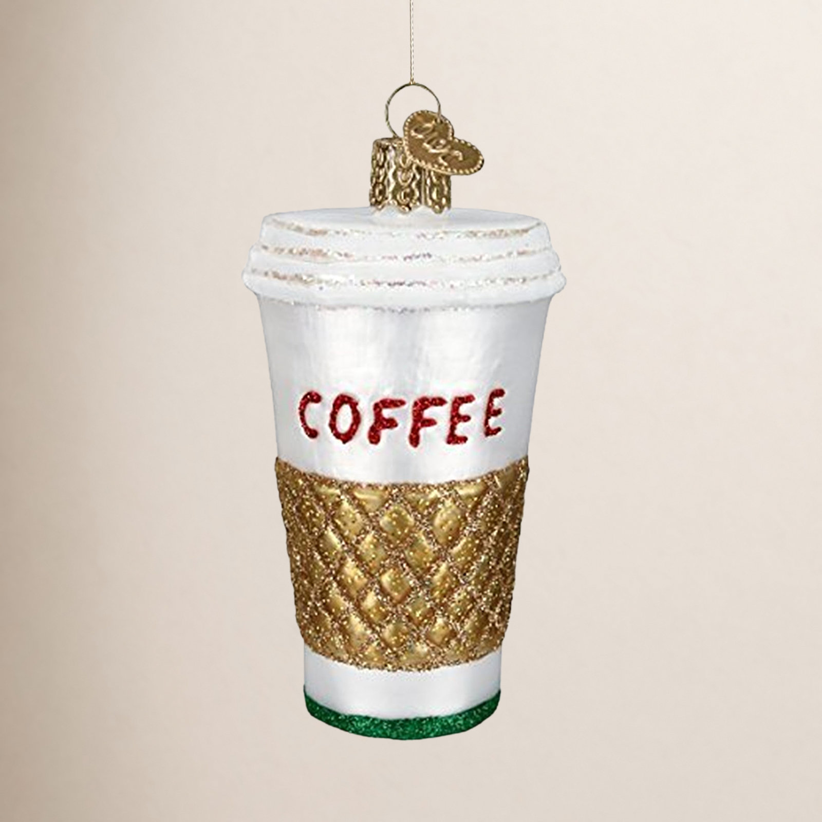 Coffee to Go Hanging Figurine Ornament