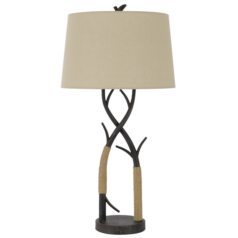 Lampe de table noire 32 po Aleighya