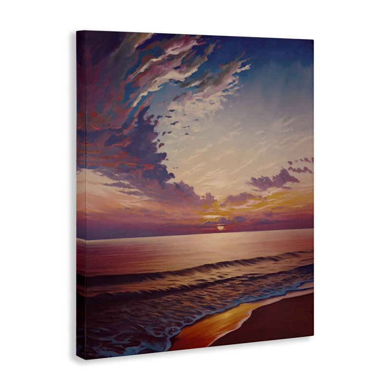  «Fabulous Sunset at Beach», art mural sur toile par Svetlana Aleynikova, H 48 po x l 36 po