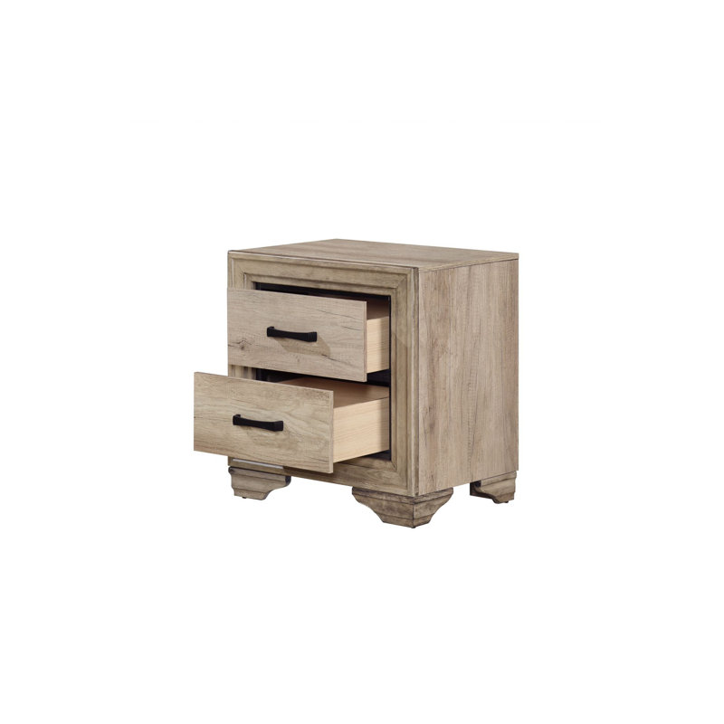 Ensemble de chambre à coucher Buchanan, Simple, 3 Pieces: 2 Nightstand, Bed