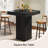 39.4" Tall Square Dining Table, Modern Counter Height Bar Table Pub Cocktail Table for Dining Room, Tavern, Coffee Corner, Party-1861232768