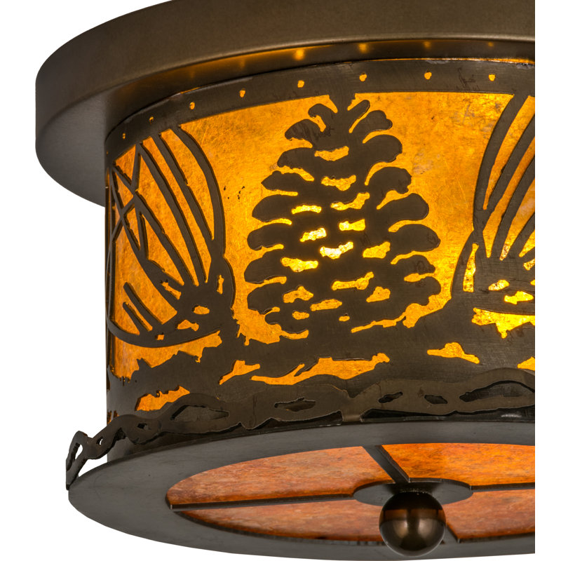 Wyncote Antique Copper 2 - Bulb Outdoor Flush Mount