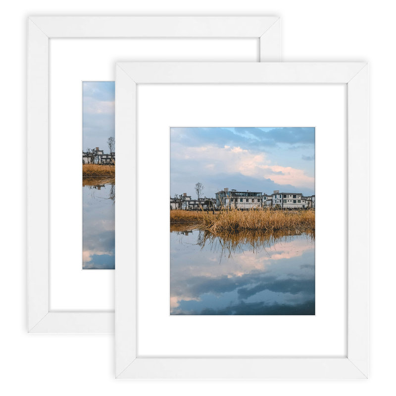 Cadre photo en bois blanc