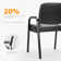 Chaise de conférence empilable en cuir 22,24 po avec structure en métal et 6 chaises