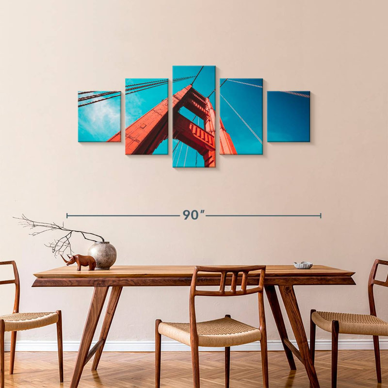 Gate Bridge Cables, 36" H x 80" W