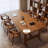 Brown Rectangular Solid Wood Dining Table-671207048