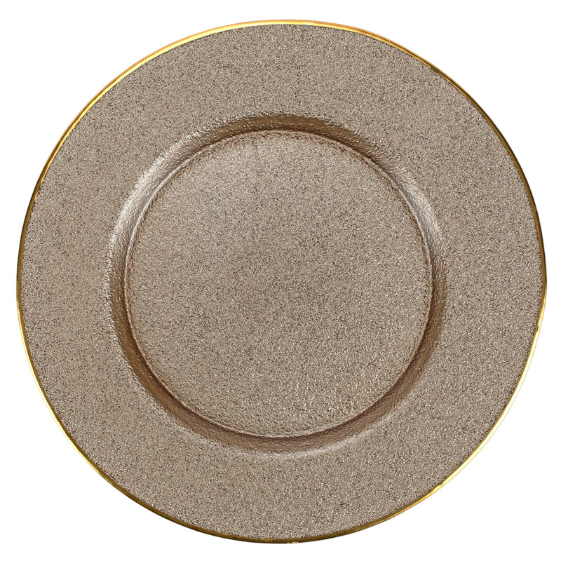 Metallic Glass Charger, Fawn