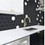 Carreau mural auto-adhésif en pierre hexagonale 6 "x 6,9" Bex-77006017