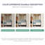Meuble-lavabo mural Dopamine bicolore en bois d'hévéa massif avec lavabo en céramique intégré et armoire à miroir intelligent-1977828525