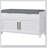 Shoe Bench, Entryway Bench with Shoe Storage, Cushion, Hidden Compartments, Adjustable Shelves and Shutter Doors, 35.4" Shoe Organizer for Entryway, Hallway, Holds Up to 352 lbs., White