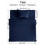Ensemble de draps 4 pièces - Ultra doux et respirant - Mélange de coton de couleur unie lavable à la machine-127277817-134680029