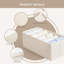 Ensemble de 10 tiroirs de rangement pour commode pour vêtements de bébé, sous-vêtements, organisation de garde-robe pliable et bacs de rangement, beige-1030425477
