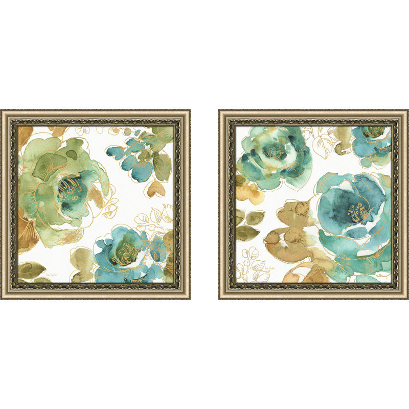 «My Greenhouse Roses II», ensemble de 2 reproductions encadrées sur papier, H 18,5 po x l 37 po, Pas de tapis