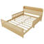 Structure de lit en rotin avec lumières DEL et tête de lit à rangement, lit plateforme avec barrières de sécurité pour enfants-909688586-909688591