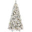 Arbre de Noël 8 pi avec 600 lumières à DEL blanc chaud, 1445 pointes, PVC enneigé et branches à aiguille dure, installation facile, support en métal robuste, arbre de Noël-1663227729