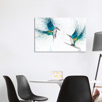 Kingfisher Memories by Ashvin Harrison - Wrapped Canvas Painting