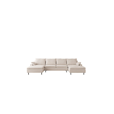 Canapé modulaire en U avec chaises doubles
