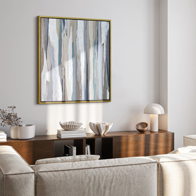 «Gray Aisle Textured Metallic» par Martin Edwards - cadre flottant, reproduction d'art sur toile